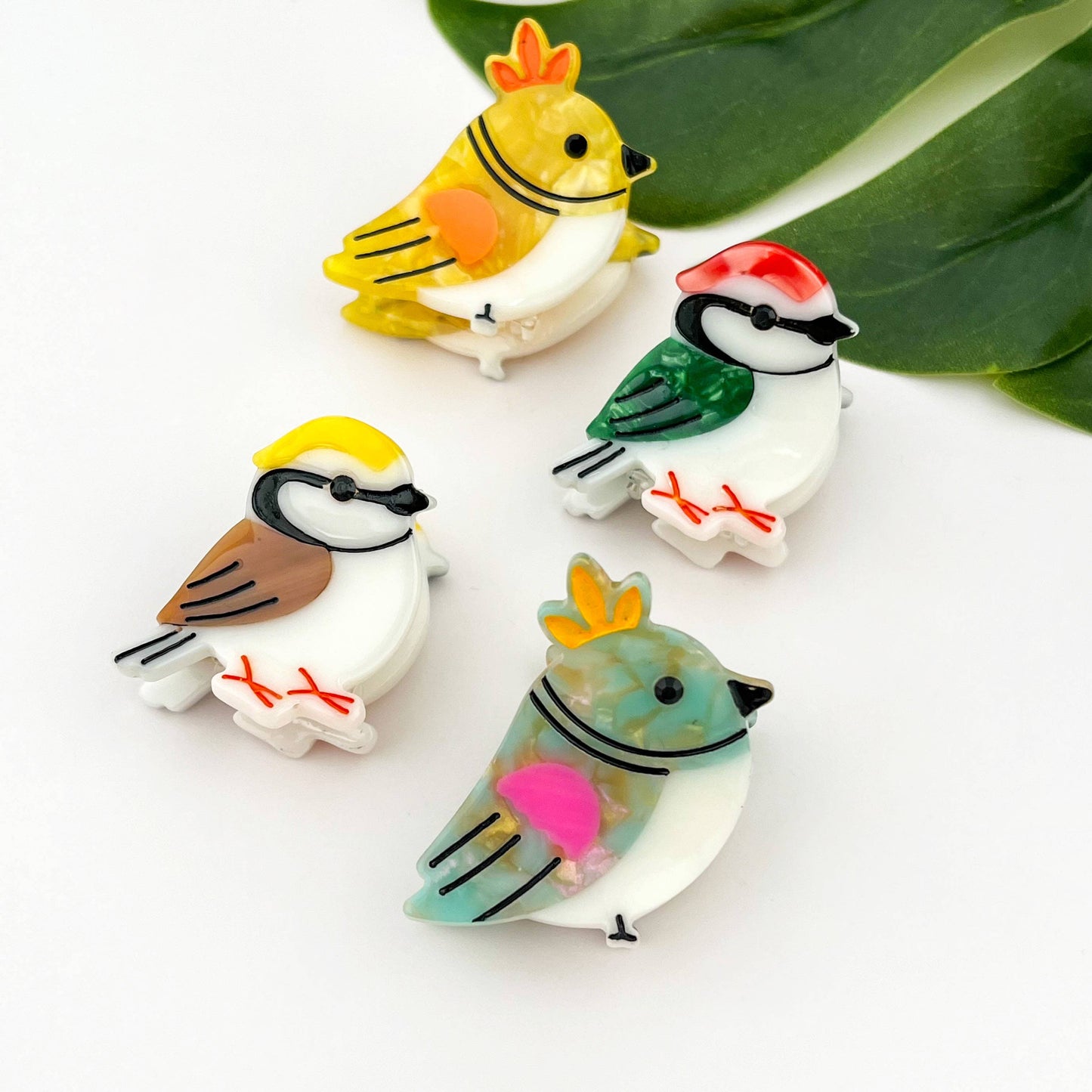 Cute Mini Bird Hair Claw Clip, Acetate Hair Accessories