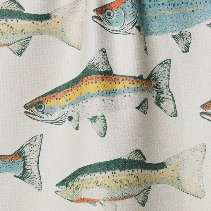 Hooked On Fishing Tea Towel
