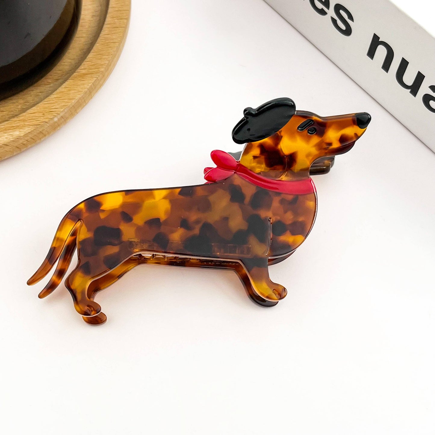 Cute Dog Hair Claw Clip, Acetate Animal Hair Clip