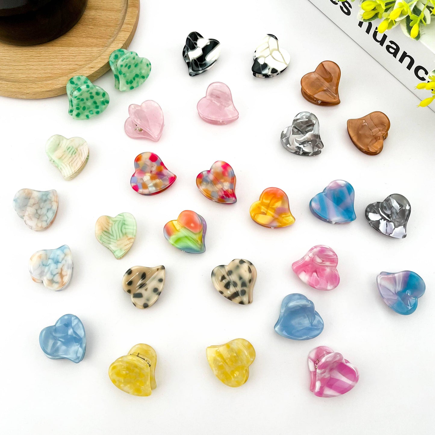 Cute Mini Heart Acetate Claw Clip, Valentine's Day Hair Clip