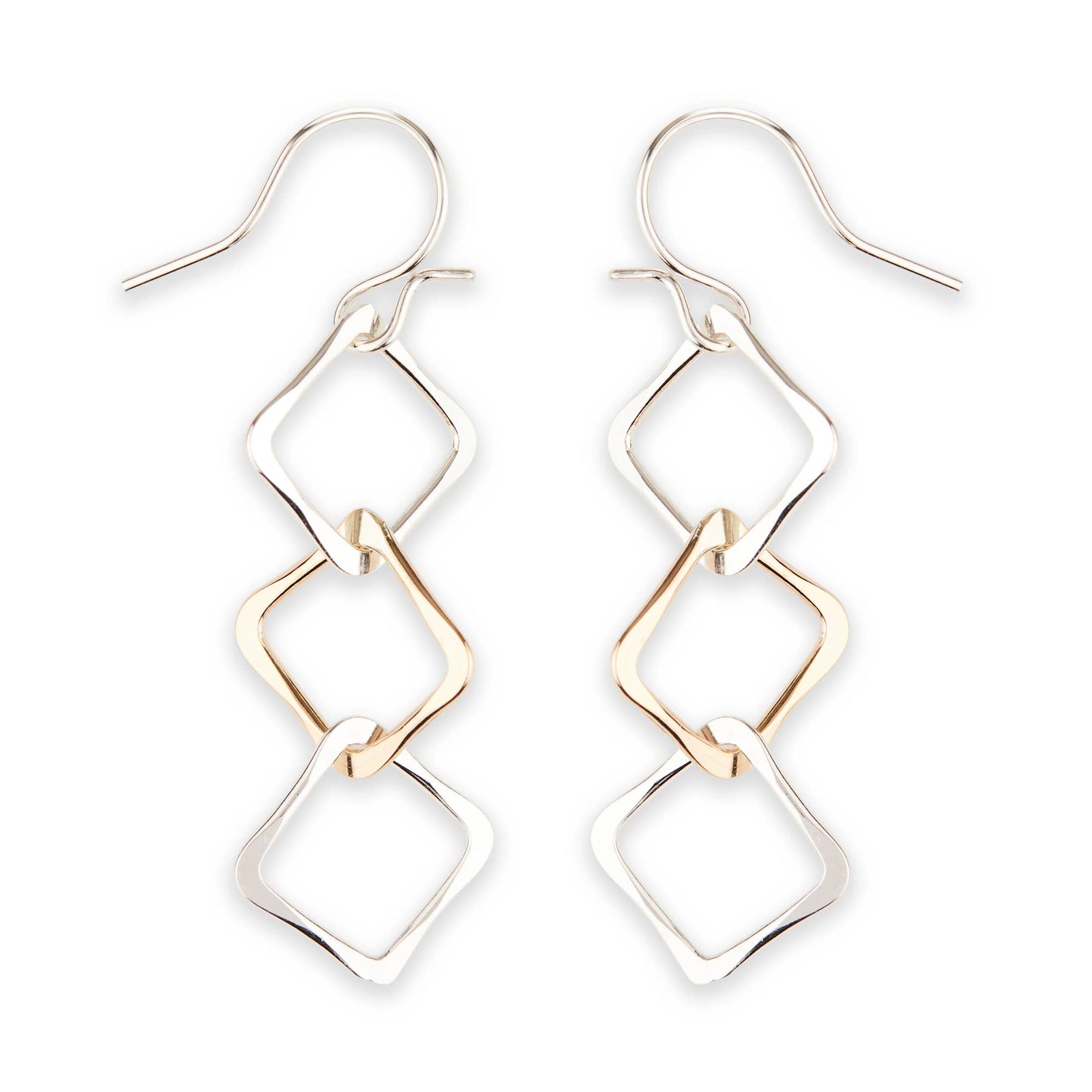 3 Square Link Dangle Earring