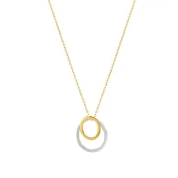Silver Oval pend cut out neck