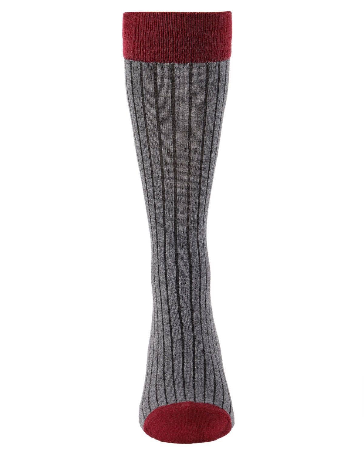 MeMoi Rib Knit Cashmere Men's Crew Socks