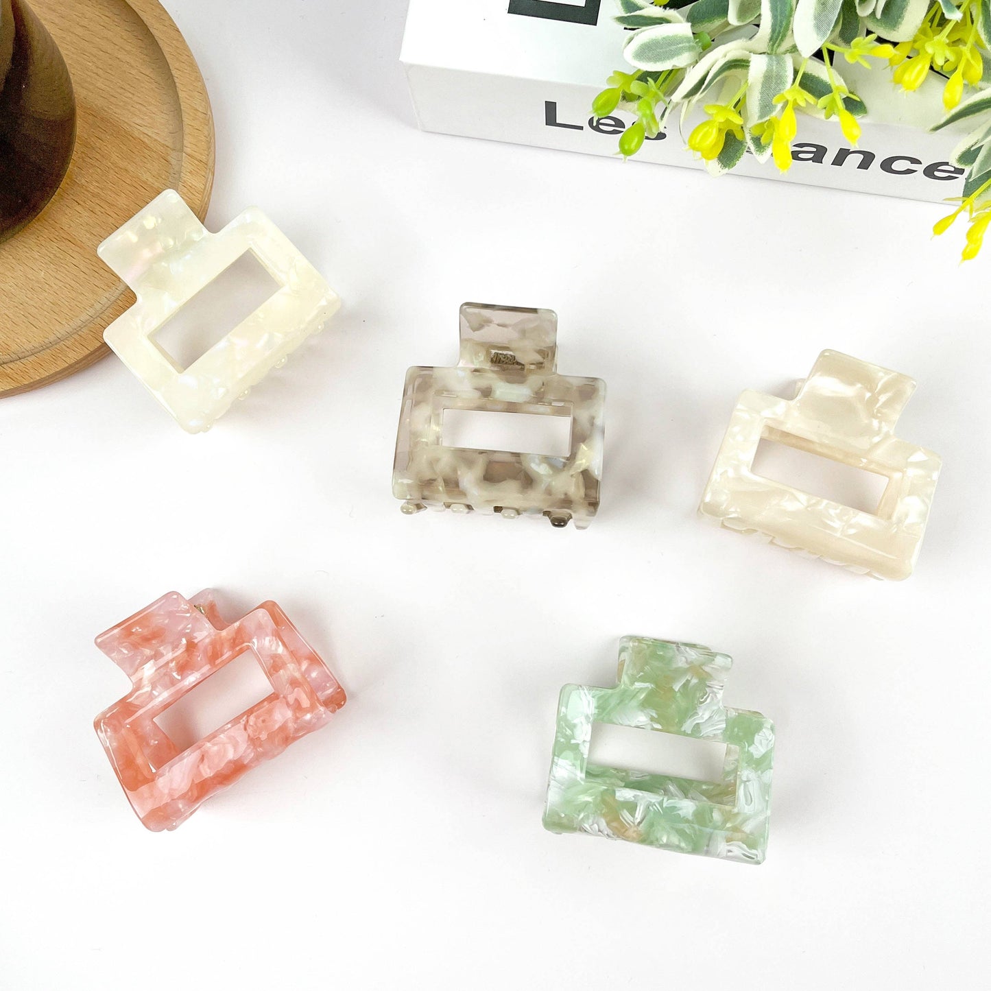 Square Acetate Hair Clip, Spring and Autumn Claw Clip