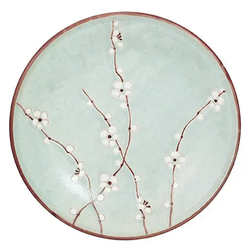 Cherry Blossom Rimmed Plate 9.75"