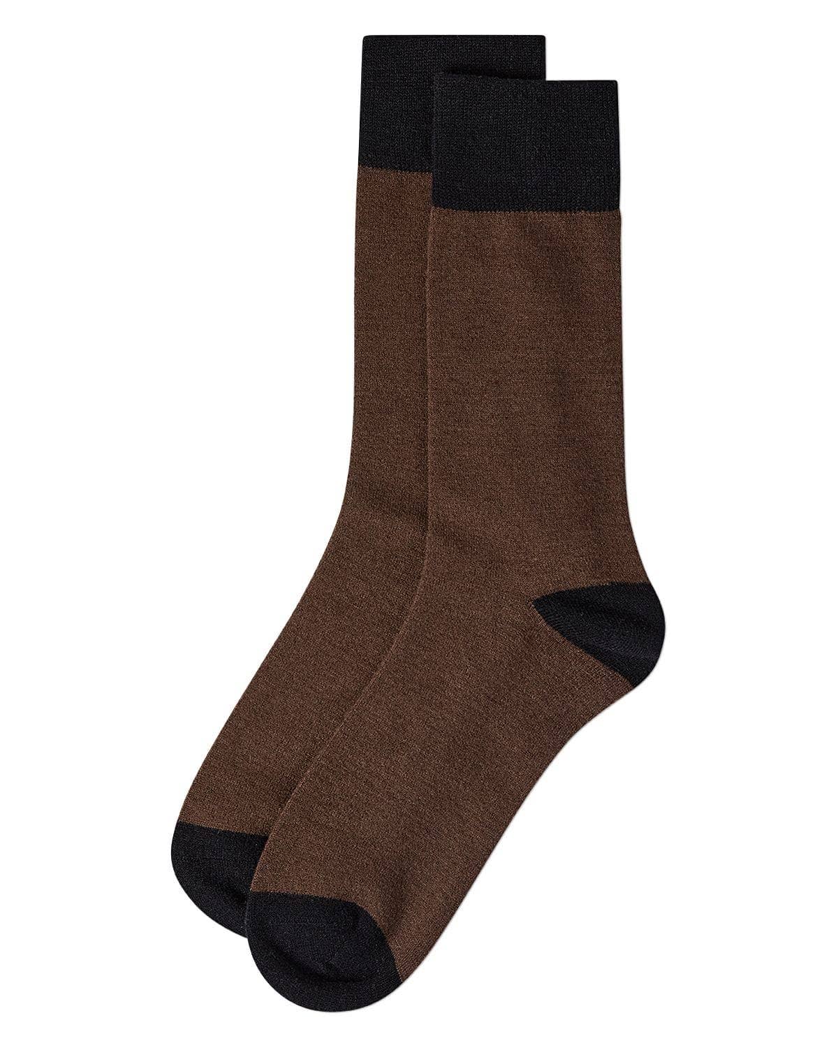 Two-Tone Tipped Cashmere Men's Crew