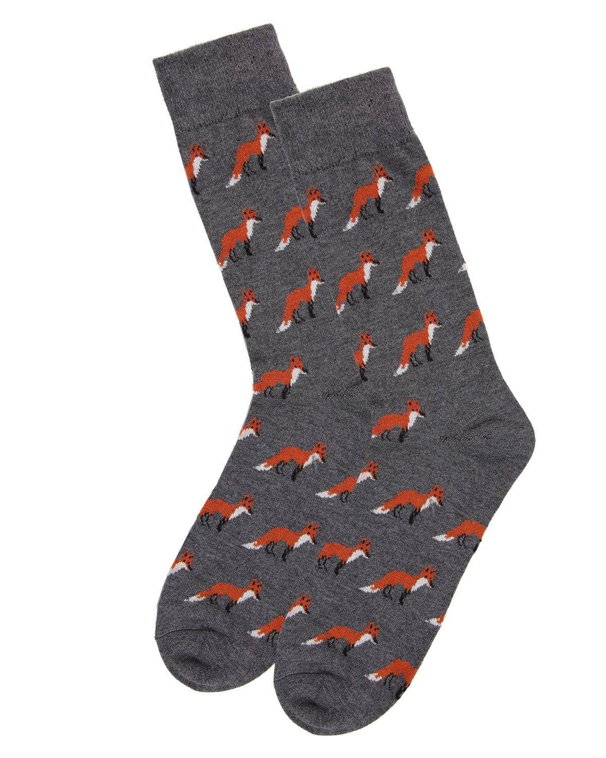 MeMoi Fox Cashmere Blend Men's Crew Socks