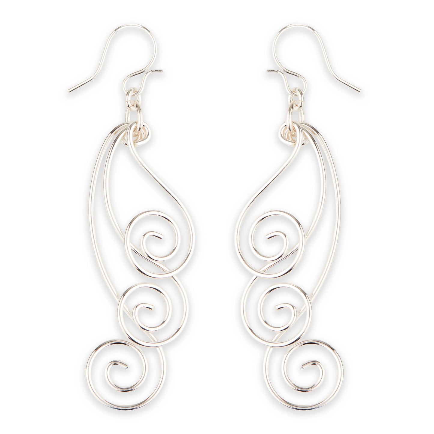 Repeating Swirl Dangle Earring