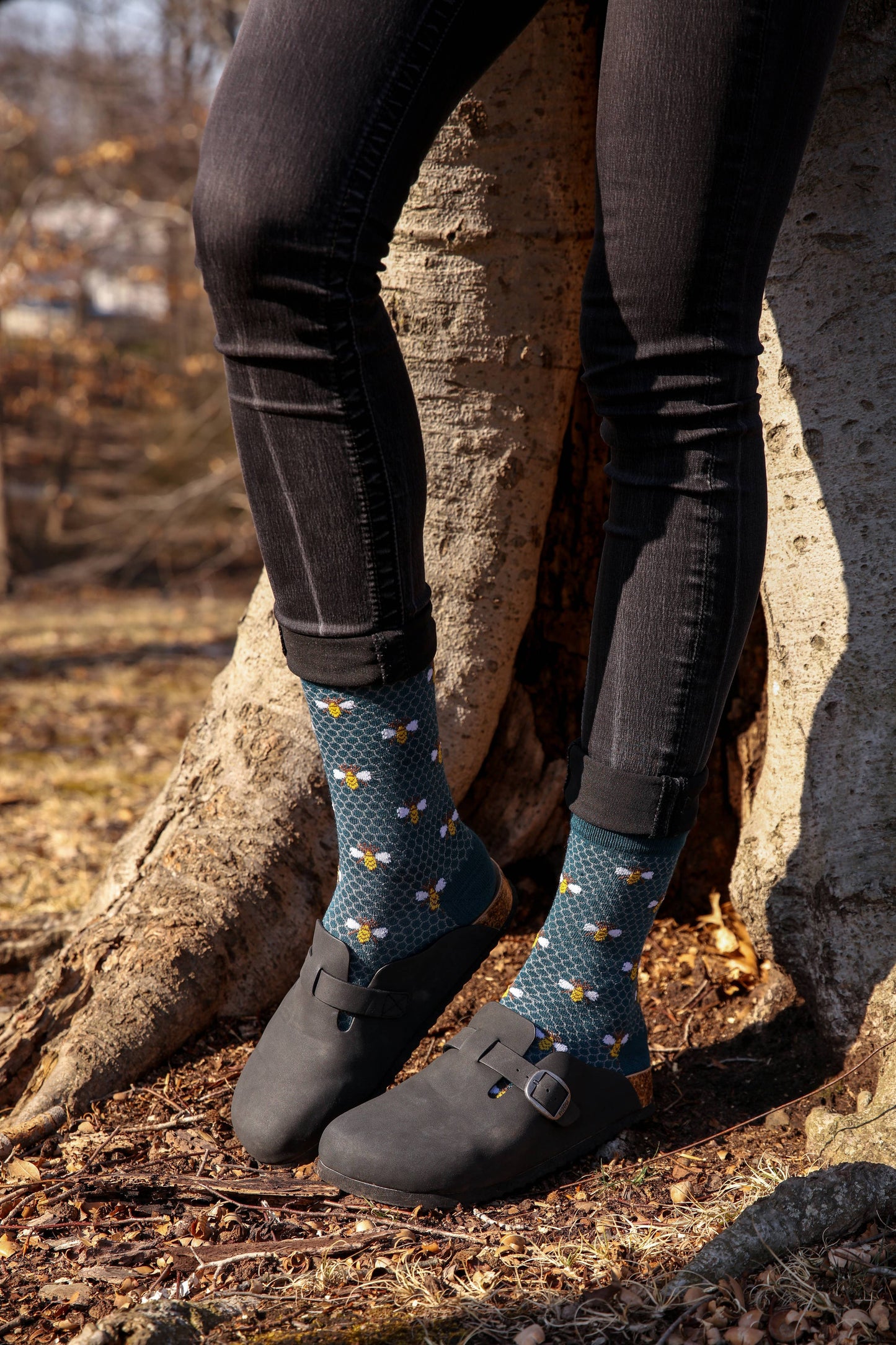 Honey Bee Crew Socks