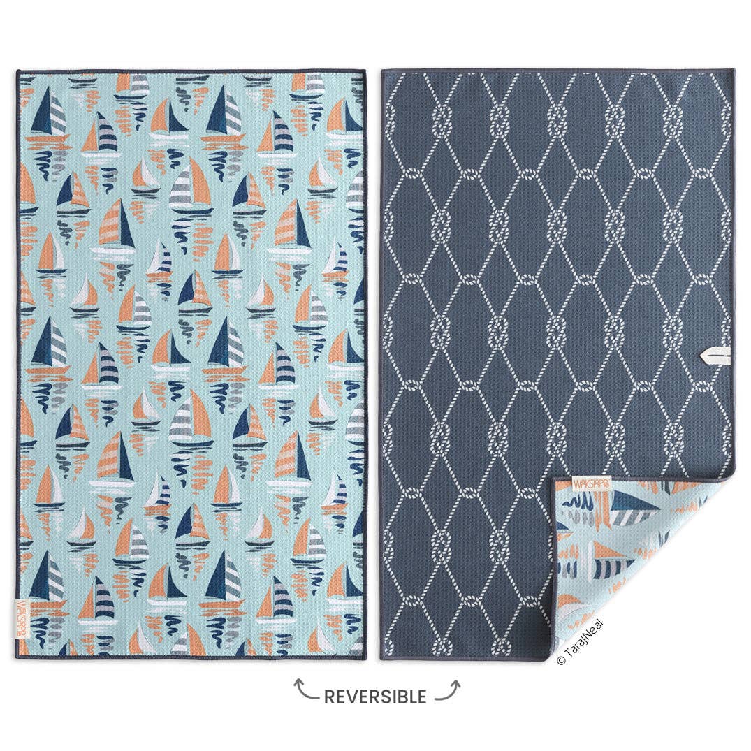 Gone Sailing Microfiber Kitchen Towel