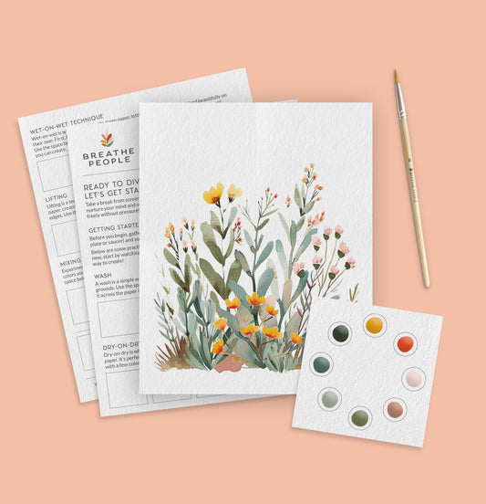 All-In-One Watercolor Paint Set - Desert Bloom DIY Craft