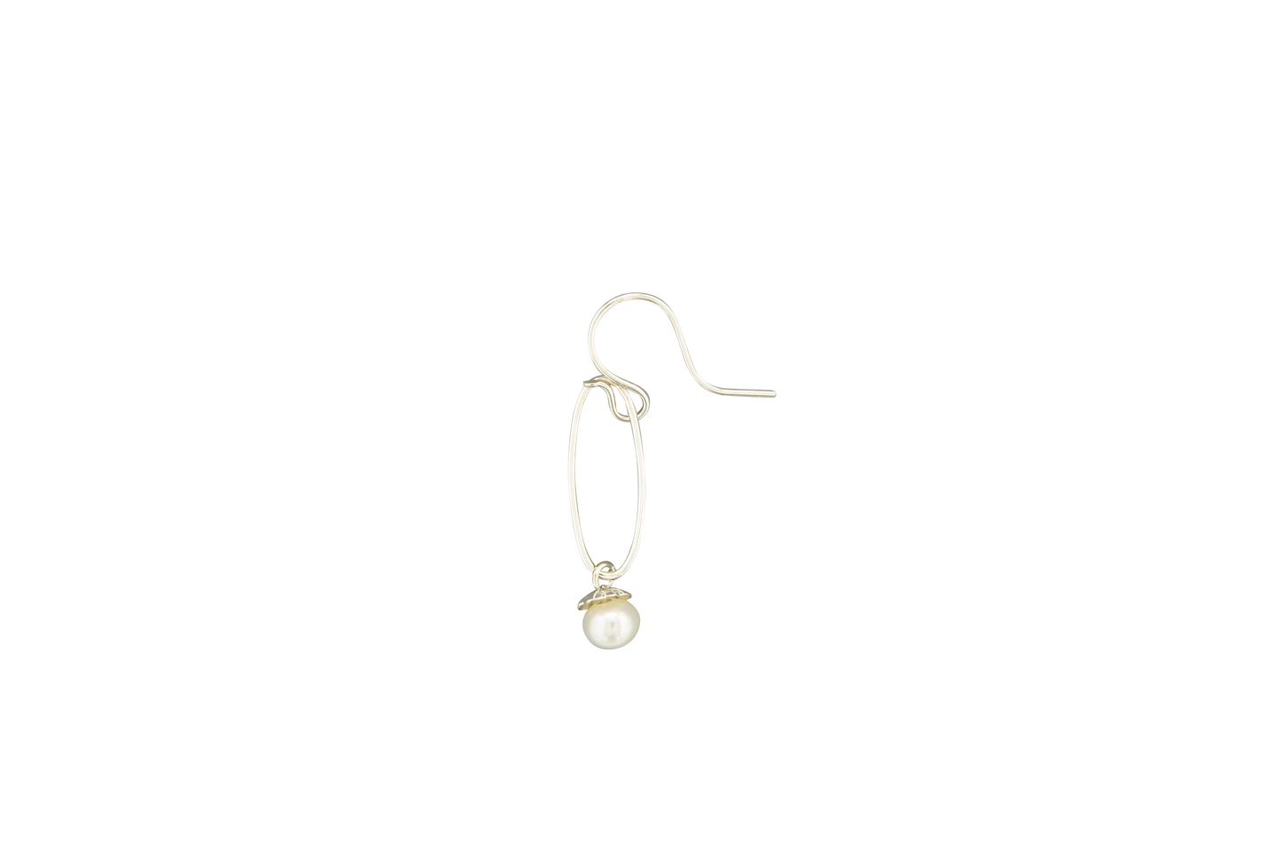 Pearl Oval Drop Earrings