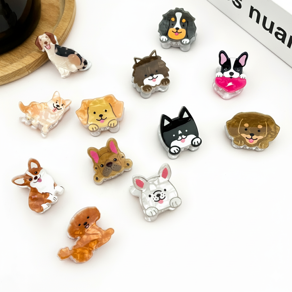 Mini Dog Series Hair Claw Clip