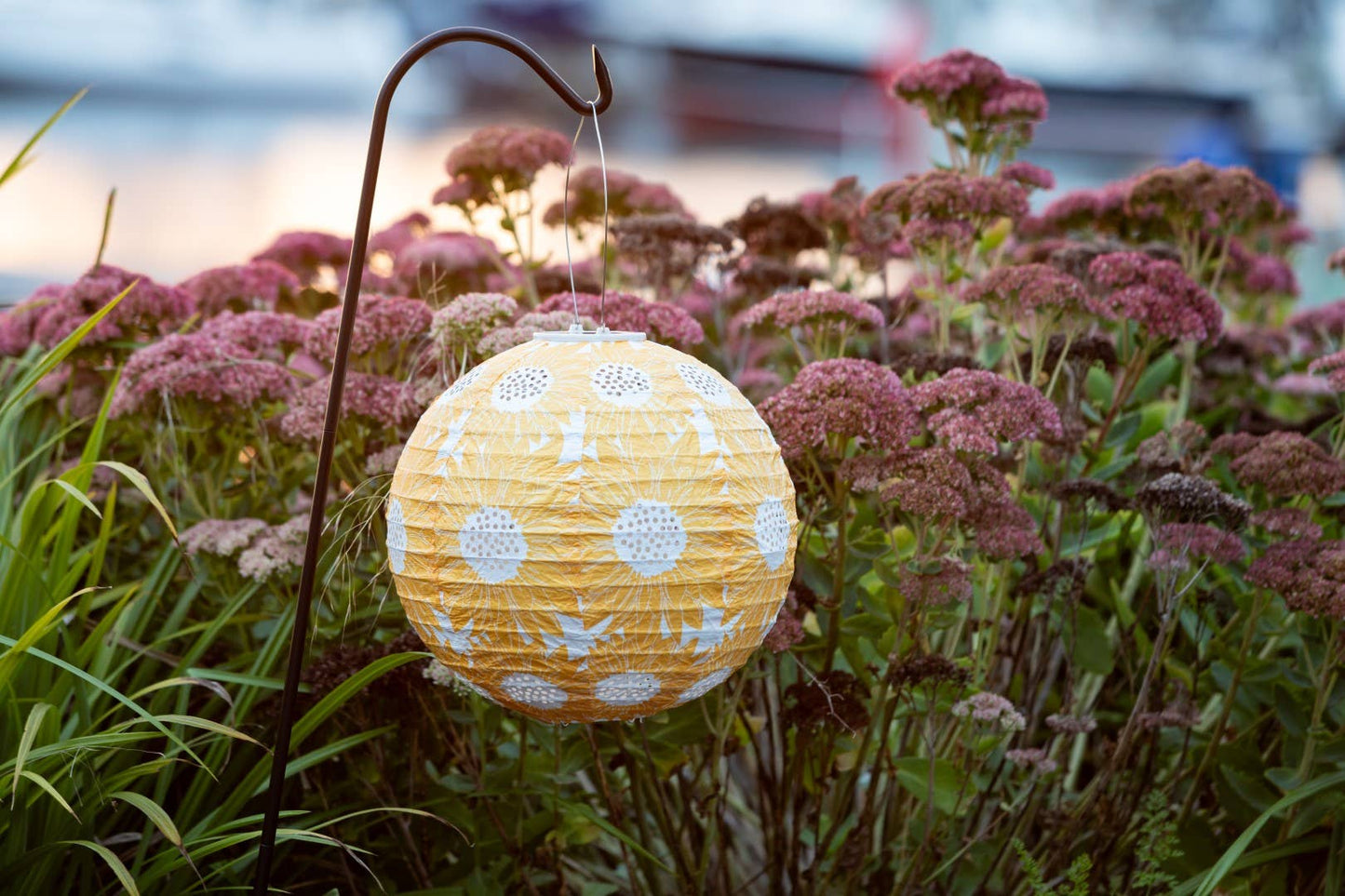 *NEW* Stella Print 12" Globe Solar Lantern - Marigold
