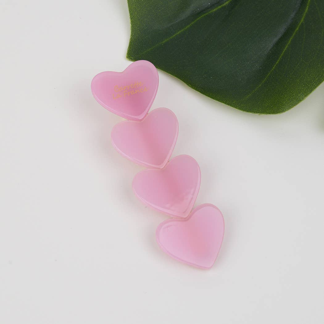 2.64‘’ Acetate Heart Hair Clip, Eco-Friendly