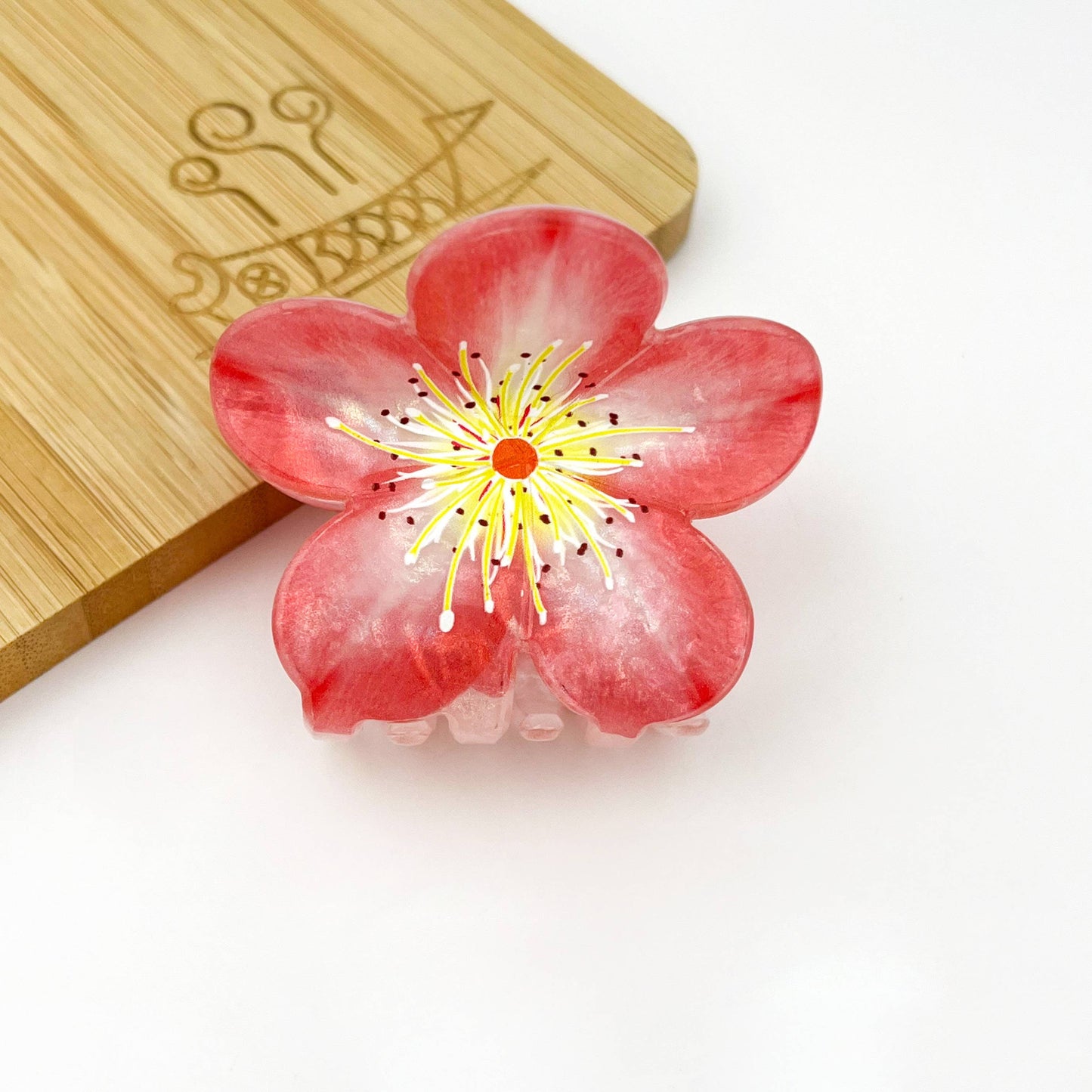 Sweet Plum Blossom Hair Claw Clip