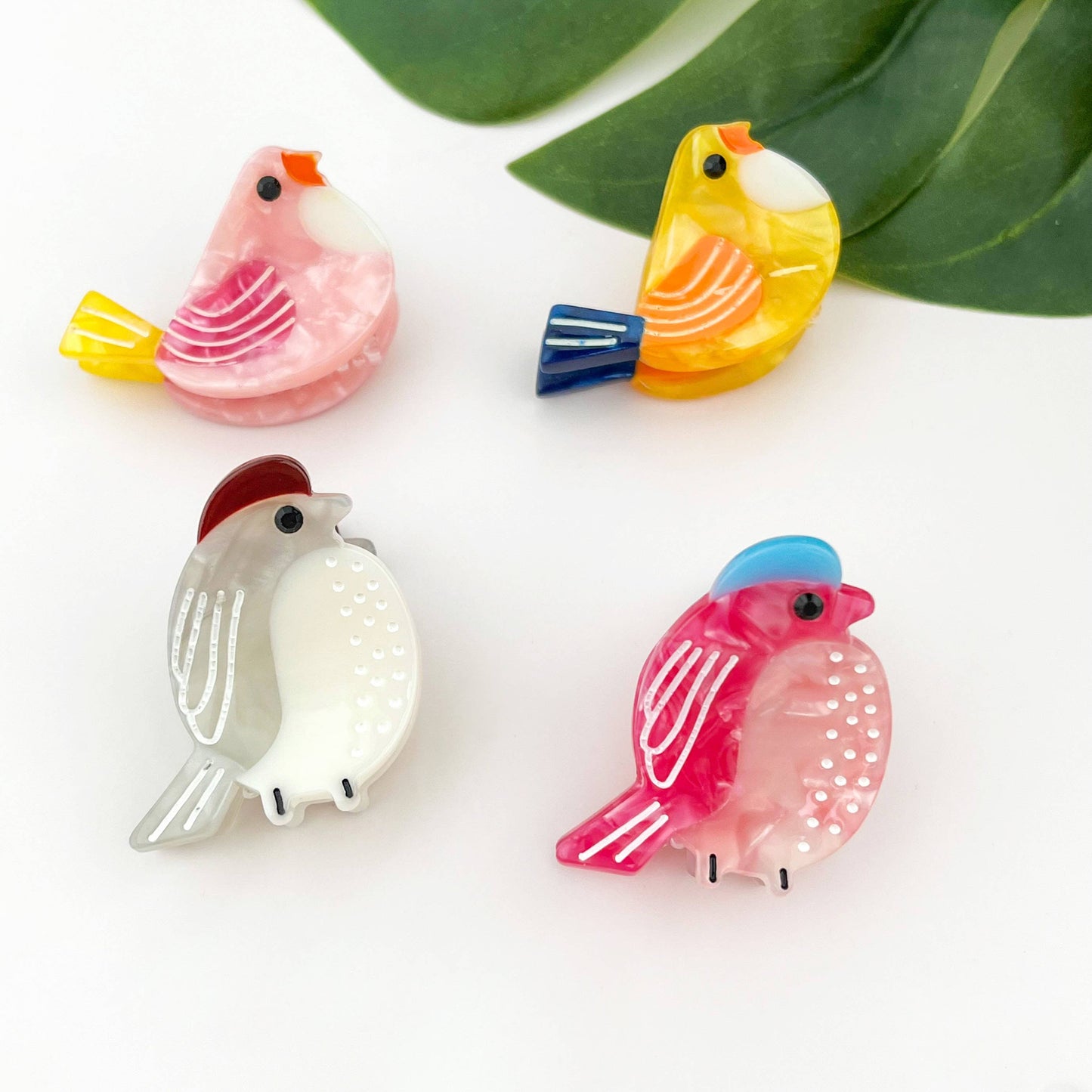 Cute Mini Bird Hair Claw Clip, Acetate Hair Accessories
