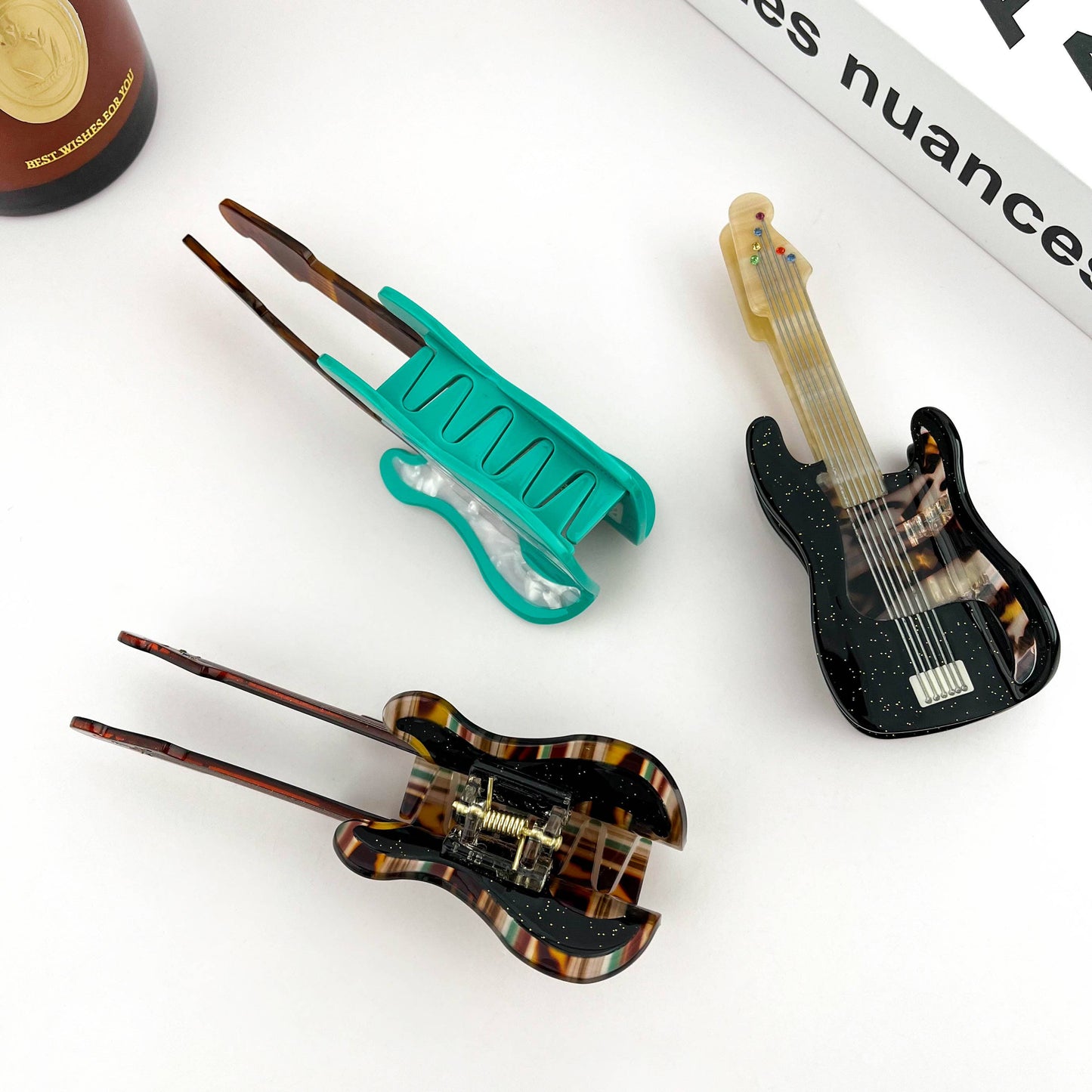 Electric Guitar Claw Clip, Musical Instrument Hair Clip