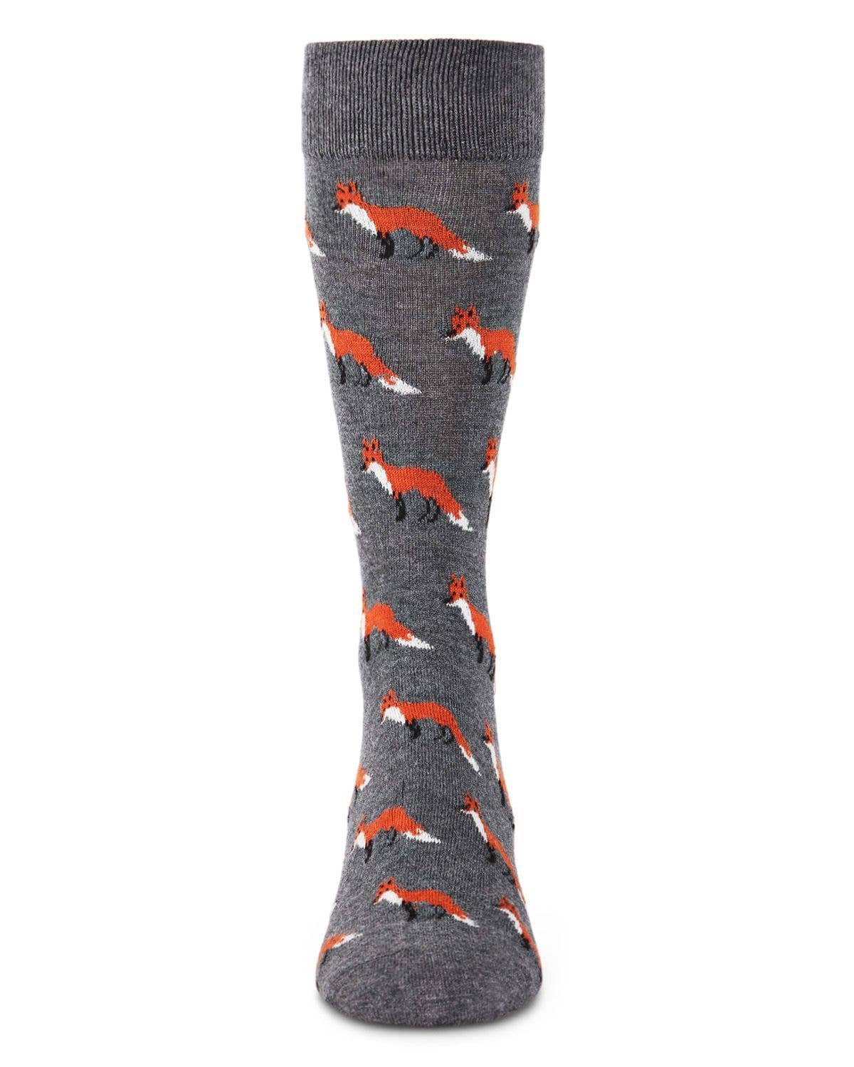 MeMoi Fox Cashmere Blend Men's Crew Socks