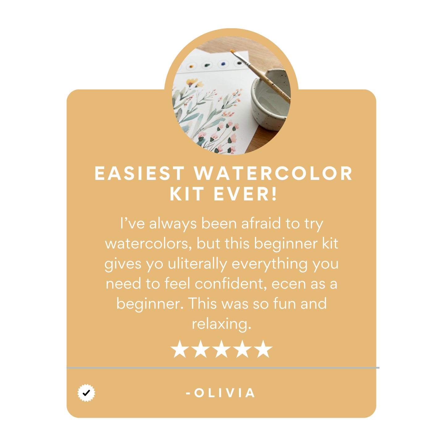 All-In-One Beginner Watercolor Paint Set - Wildflowers