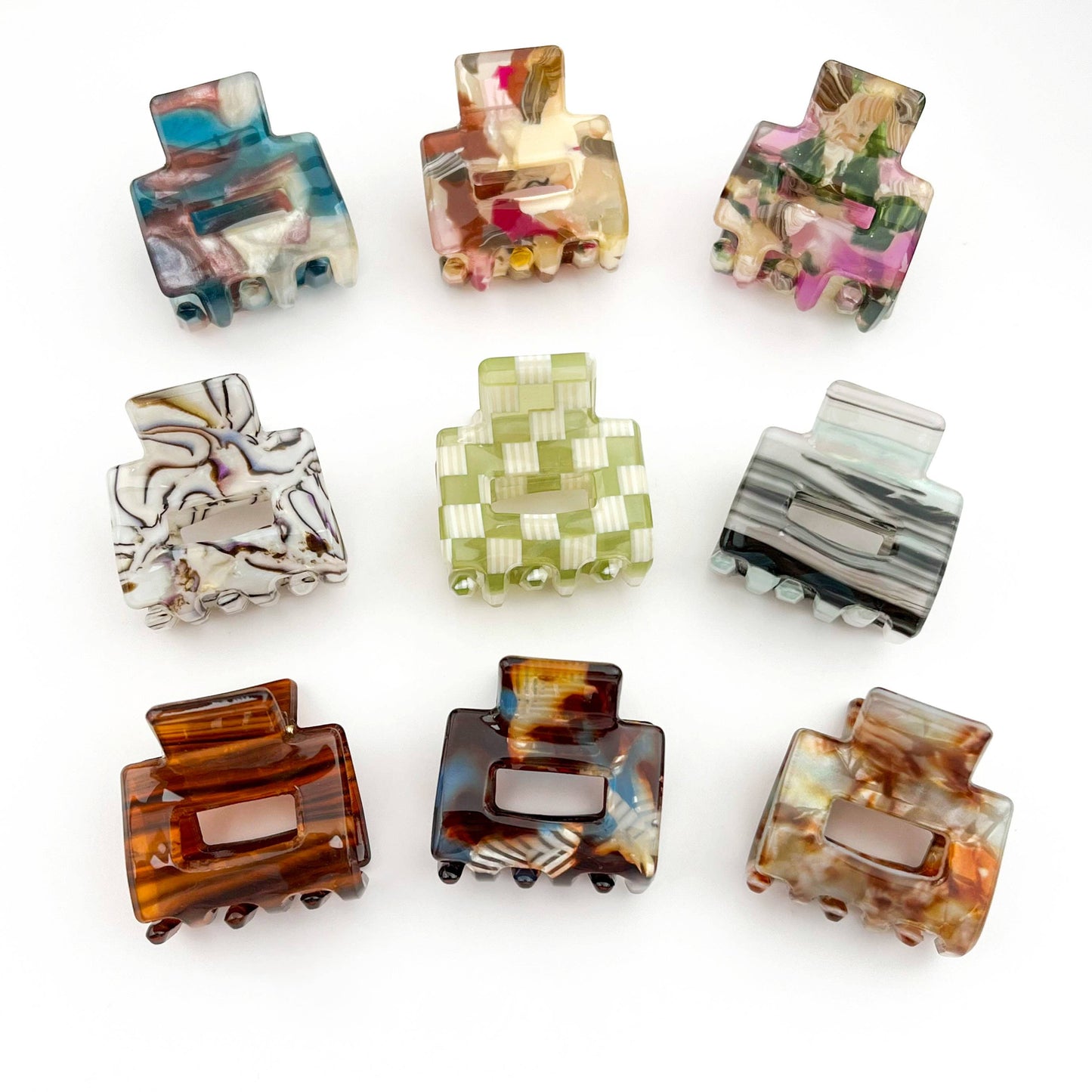 0.9'' Mini Square Hair Claw Clip