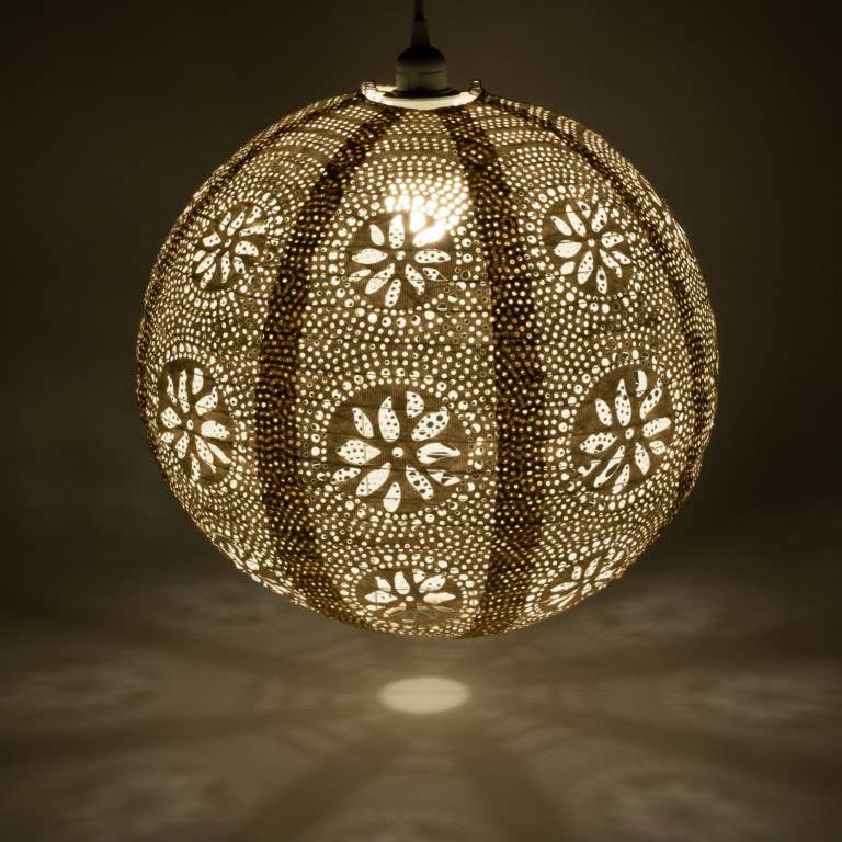 Stella Nova Outdoor Pendent Light - Boho 18"  Pearl
