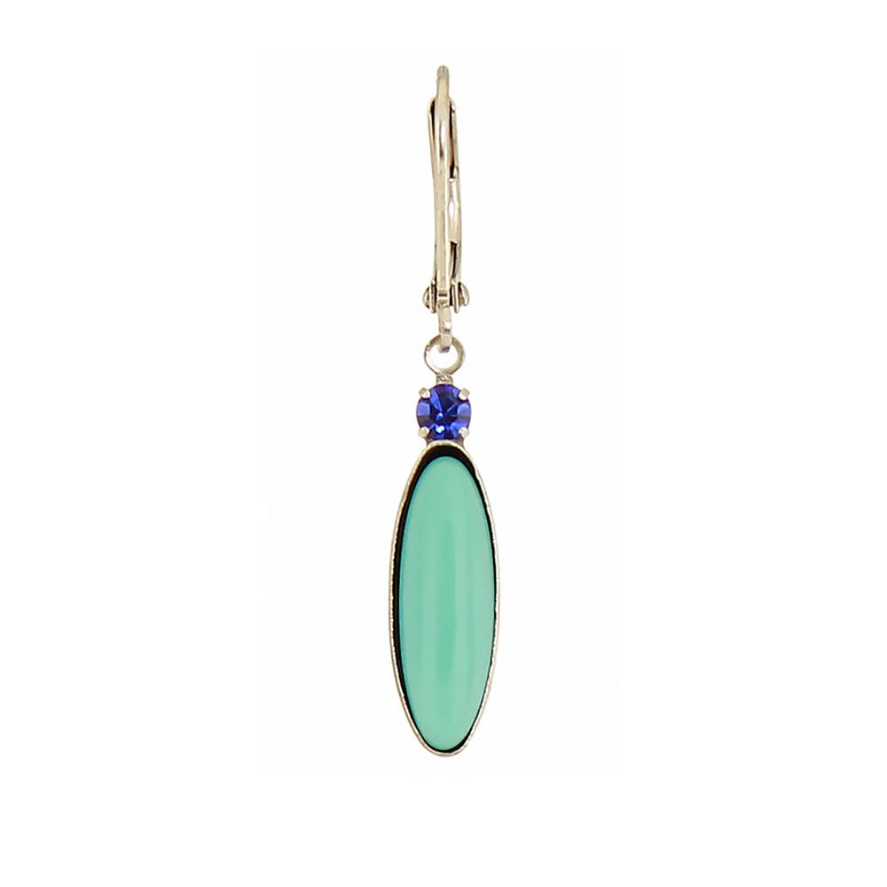 Stacked Glass Oval Earring