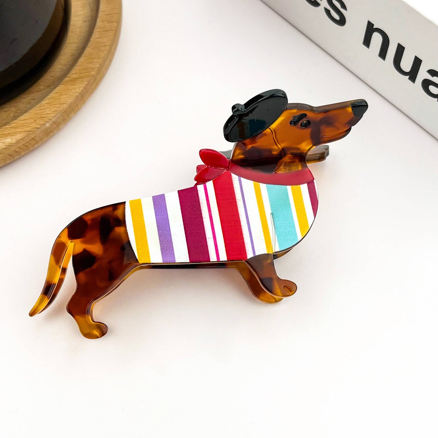 Cute Dog Hair Claw Clip, Acetate Animal Hair Clip