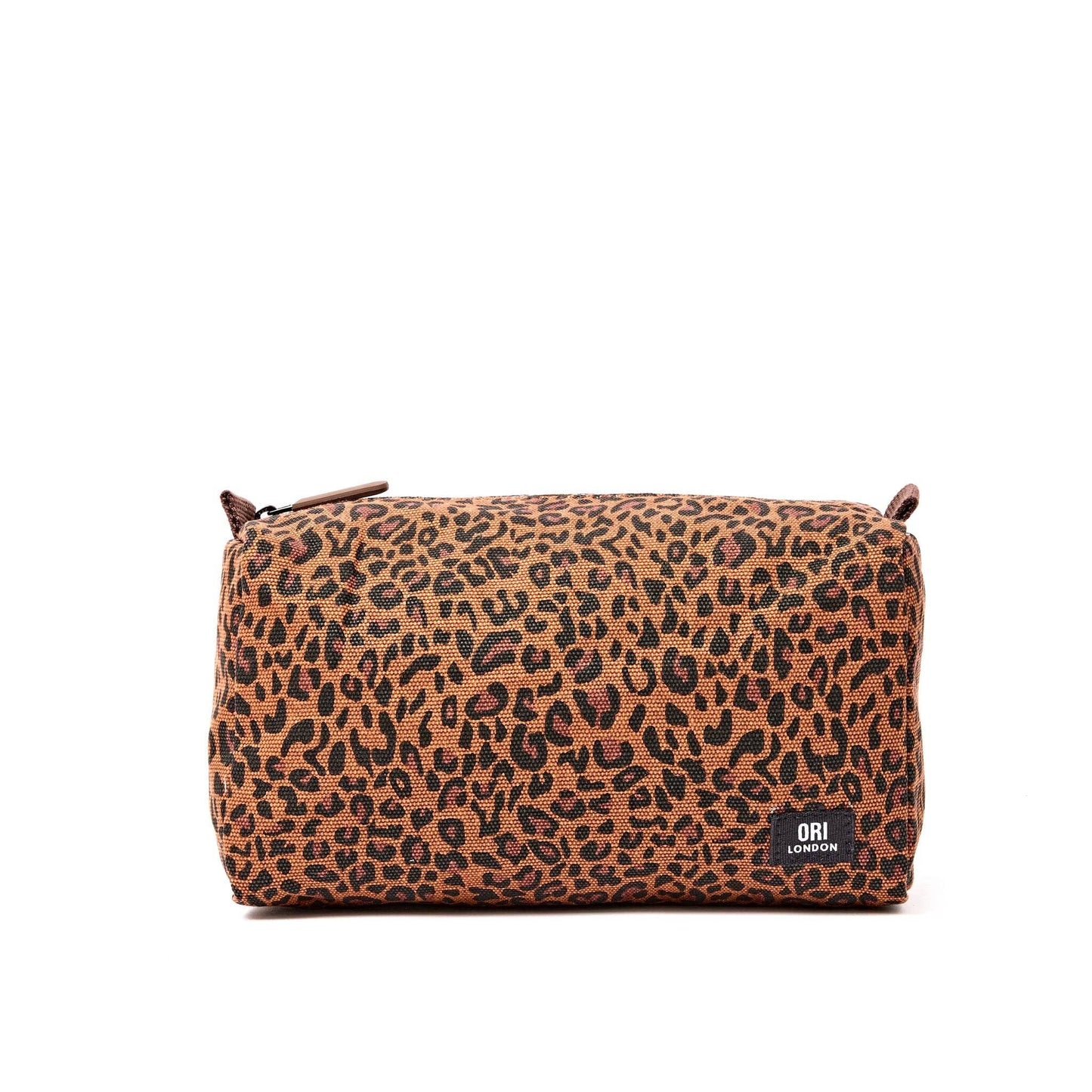 Mayfair Wash Bag in Leopard Mini Cotton Canvas