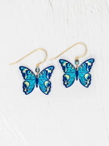Lg. Butterfly w/bead Earring