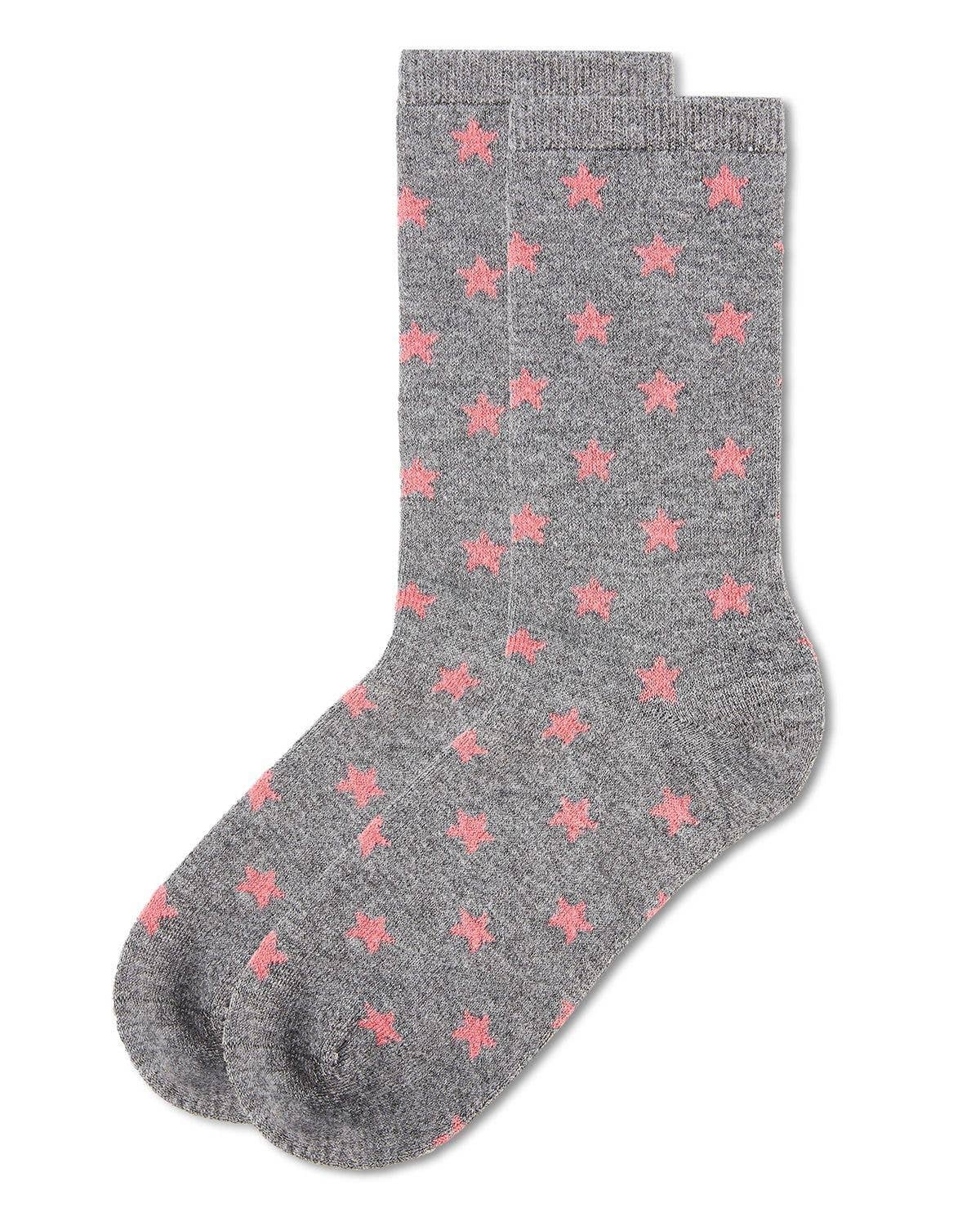 MeMoi Womens Fallen Stars Cashmere Blend Crew Socks