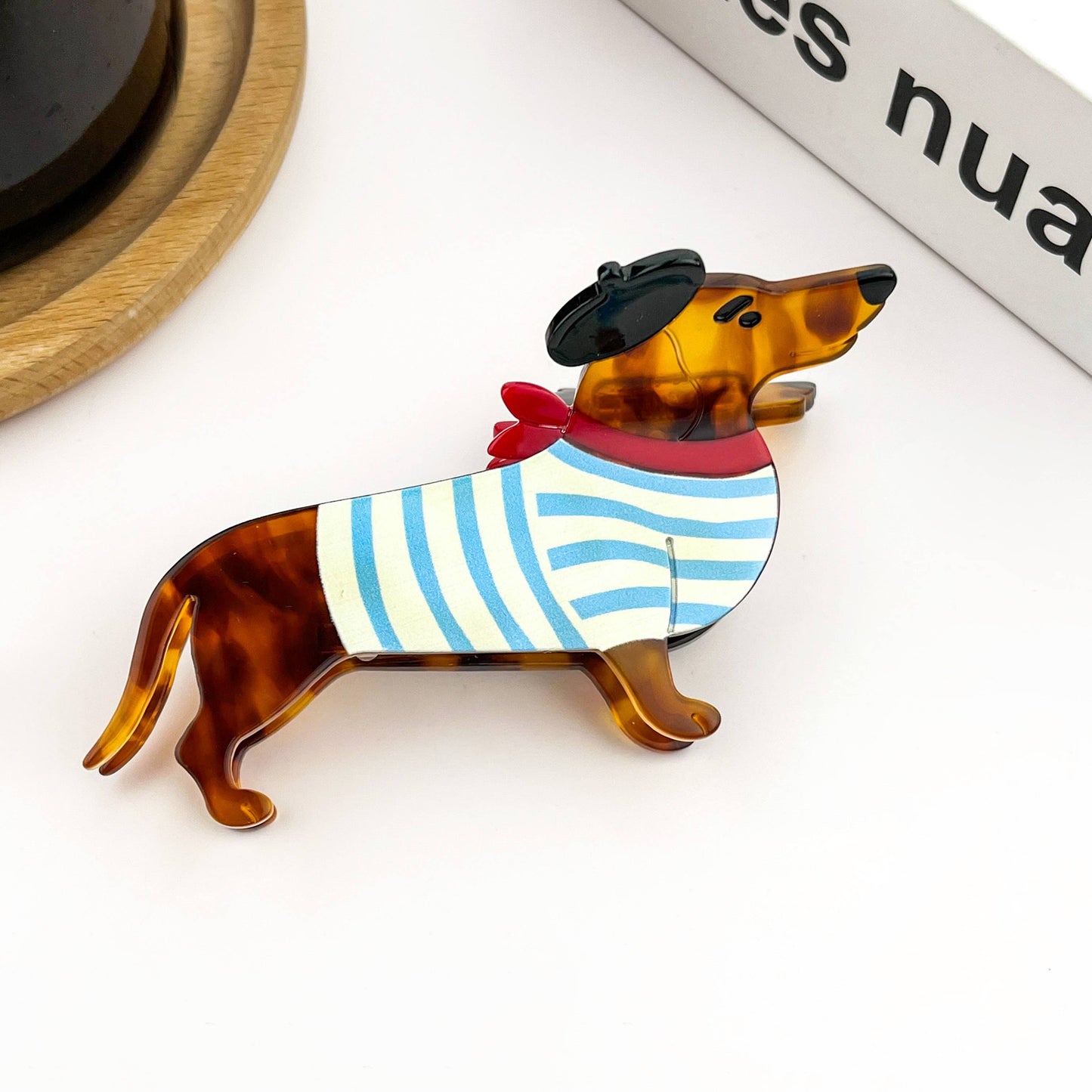 Cute Dog Hair Claw Clip, Acetate Animal Hair Clip