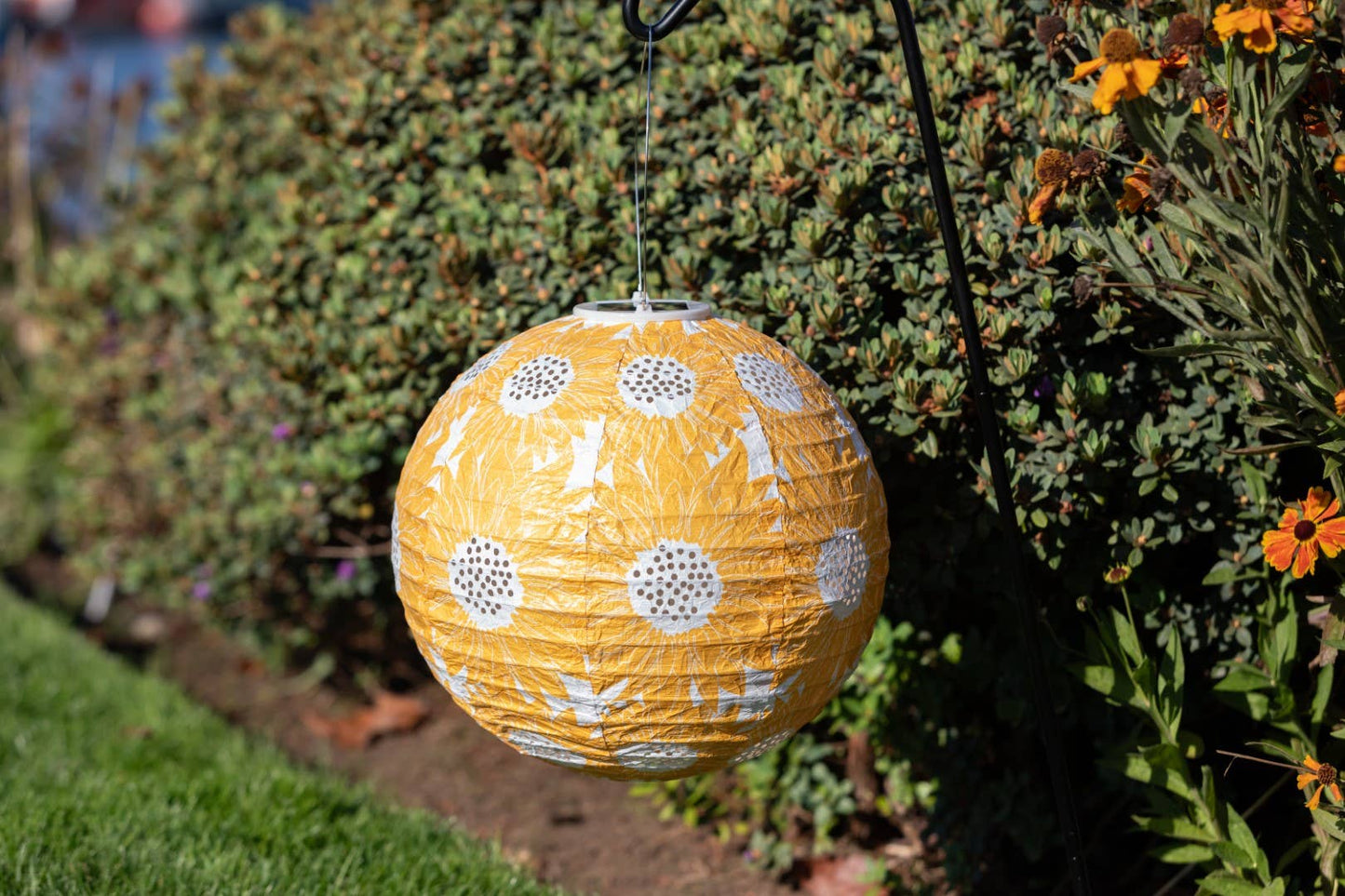 *NEW* Stella Print 12" Globe Solar Lantern - Marigold