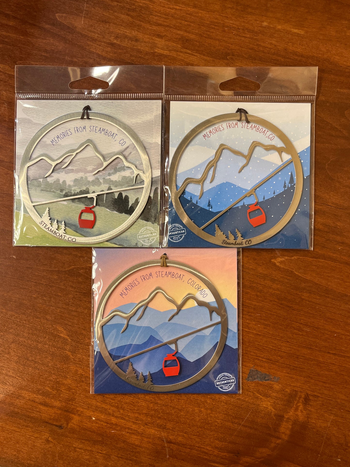 Round SS Carded Gondola Orn