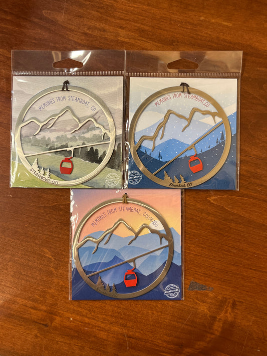 Round SS Carded Gondola Orn