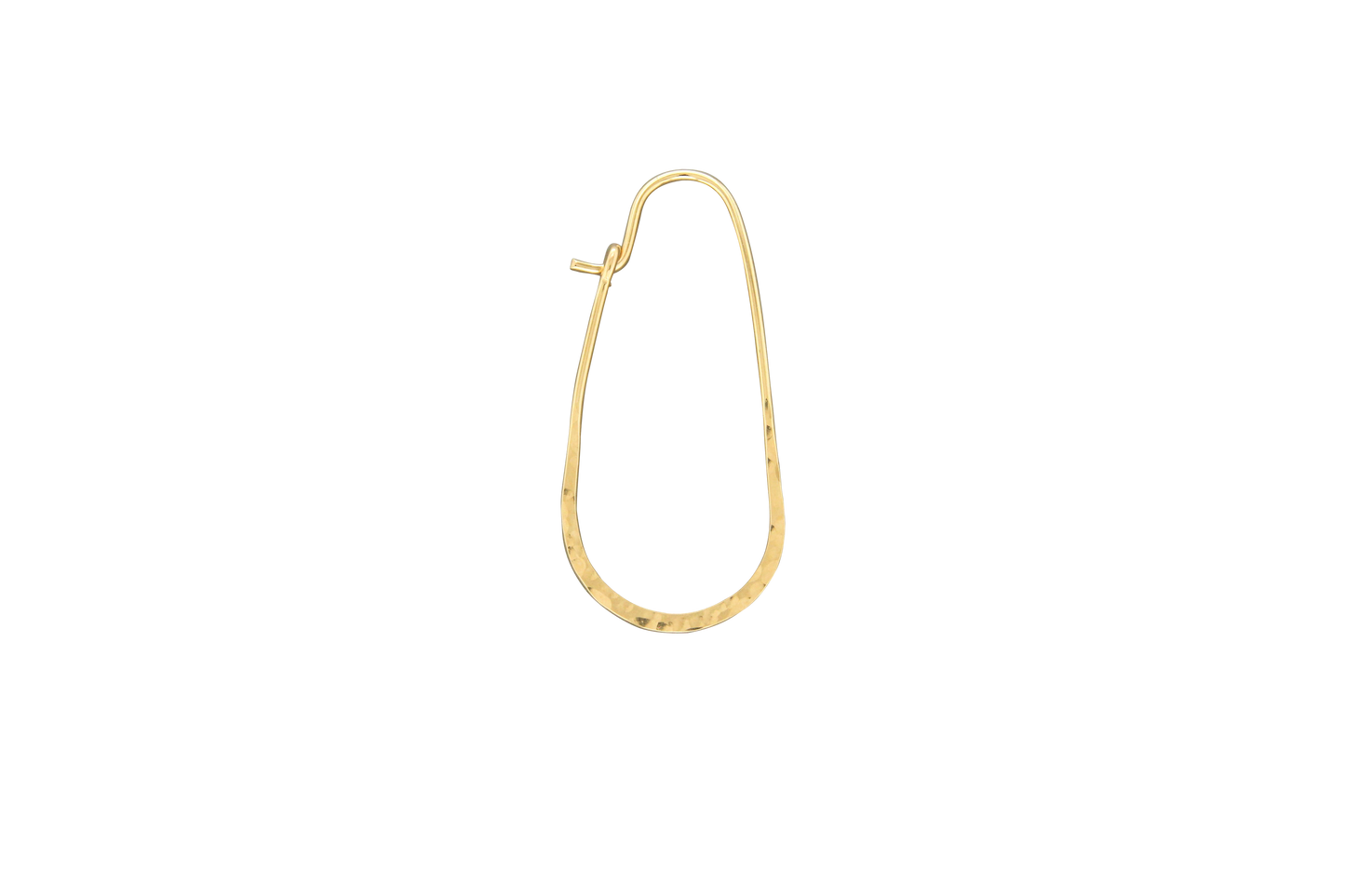 Elongated Tear Drop Hoop Earrings