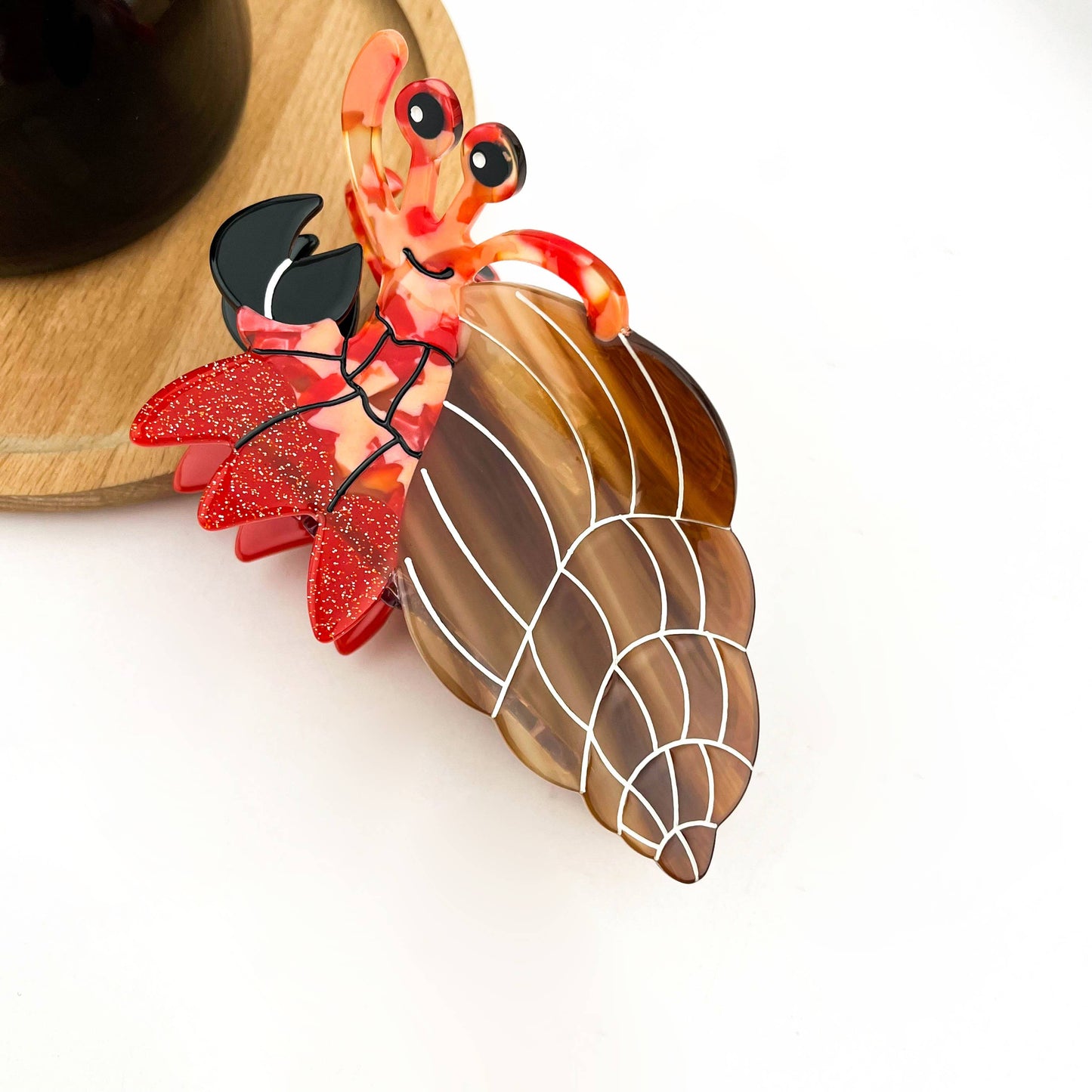 Hermit Crab Claw Clip, Acetate Hair Clip