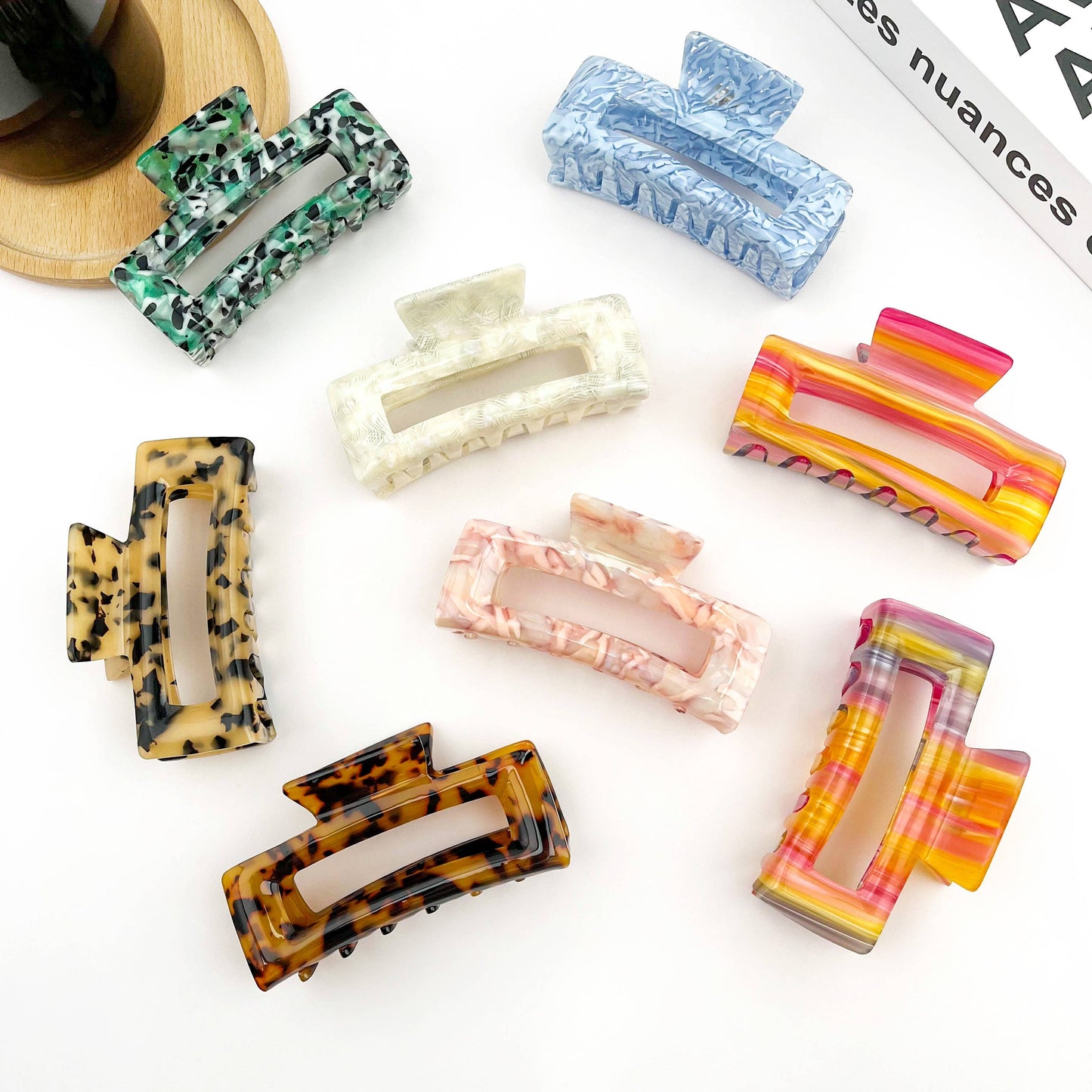 Rectangular Acetate Hair Claw