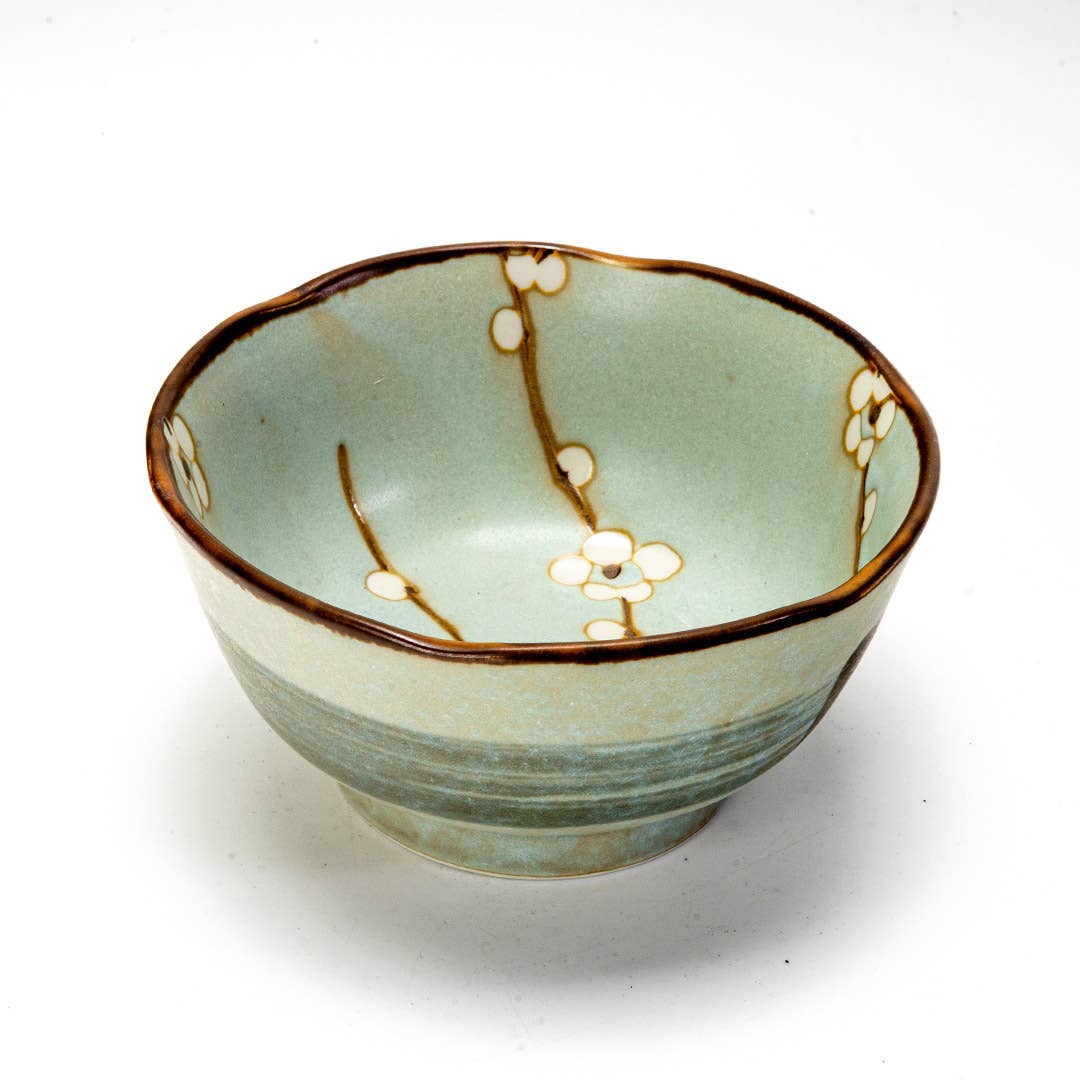 Soushun Sakura 10oz 4.5"Dia x 2.5"H Porcelain Rice Bowl