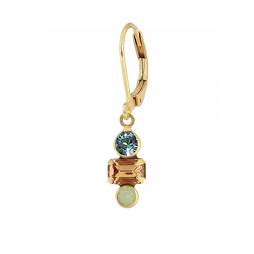 Crystal Stacked Rectangle Earring