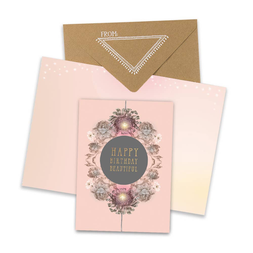 Greeting Card - Rose Circle Birthday