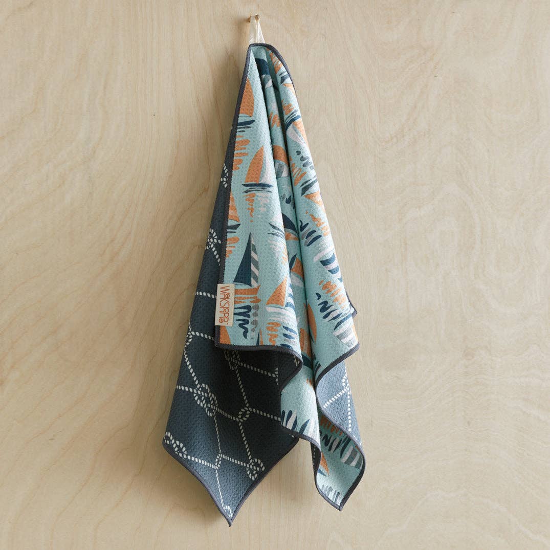 Gone Sailing Microfiber Kitchen Towel