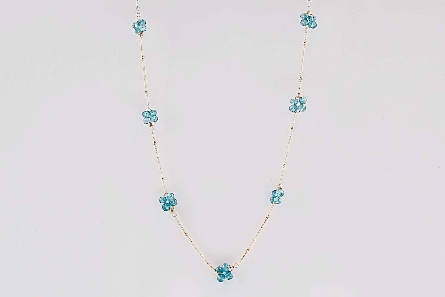 Gold London Blue Topaz Necklace