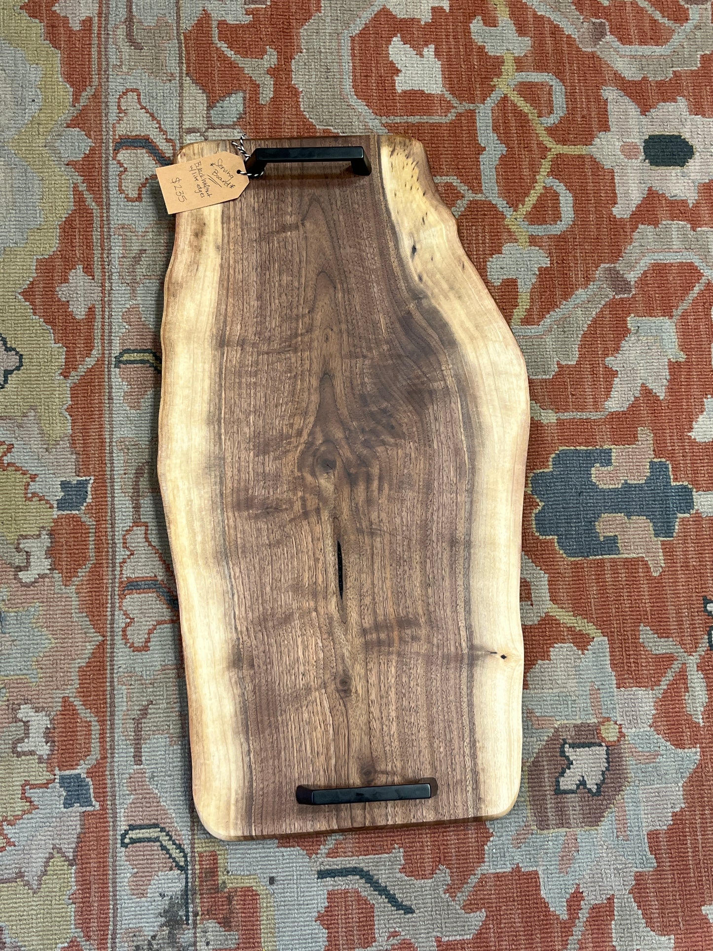 Serv. Board Black Walnut w/ Line Edges