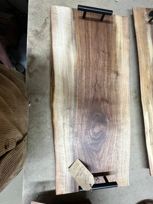 2handle Serv. board Blk Walnut