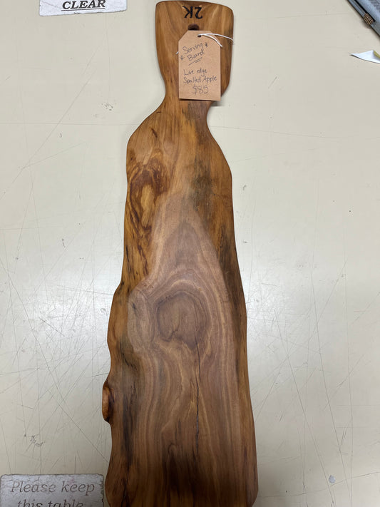 Serv. Board Paddle Spalted Apple