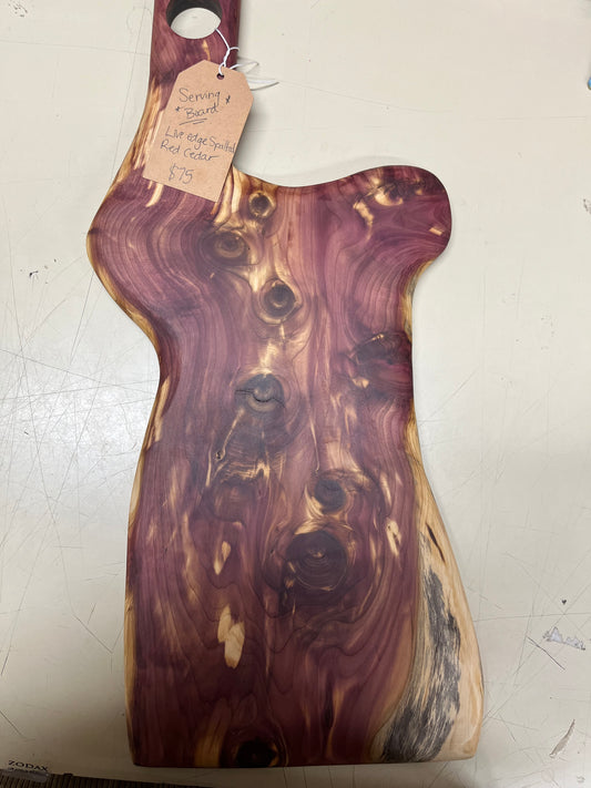 Serv. Board Curvy Red Cedar