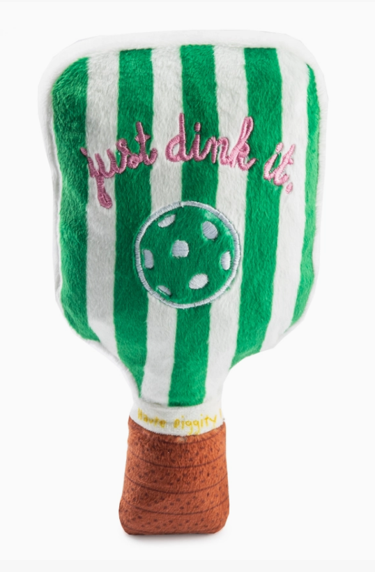 Green Stripe Pickleball Paddle Dog Toy