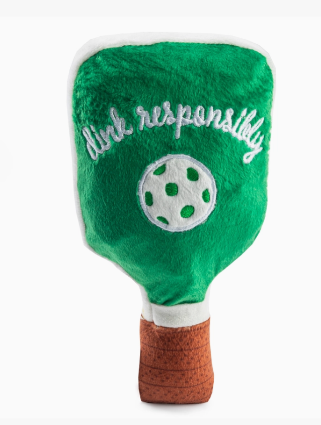 Green Stripe Pickleball Paddle Dog Toy