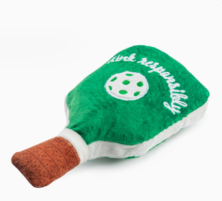 Green Stripe Pickleball Paddle Dog Toy